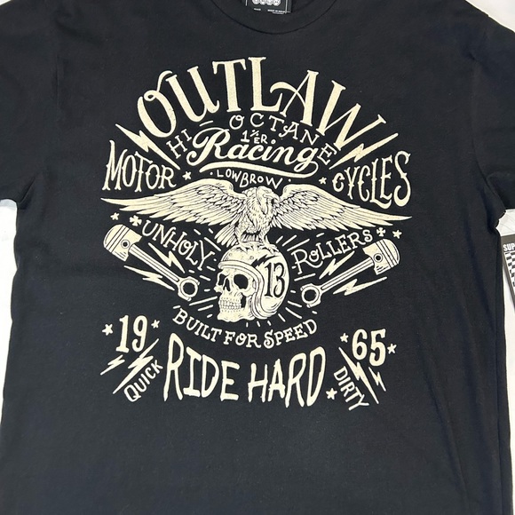 Supermassive Graphic T-shirt, Outlaw motorcycle graphic, Size Lrg & Color Black - Picture 2 of 7
